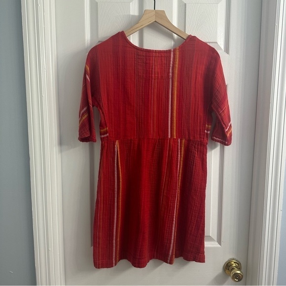 Ace & Jig Dress Mini Cotton Striped Red Summer Casual Beach Size Extra Small - Picture 4 of 7